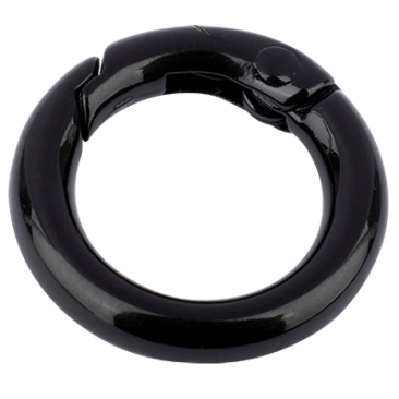 Sluiting karabijnhaak, diameter 20 mm, zwart