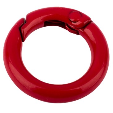 Fermeture Mousqueton, diamètre 20 mm, rouge
