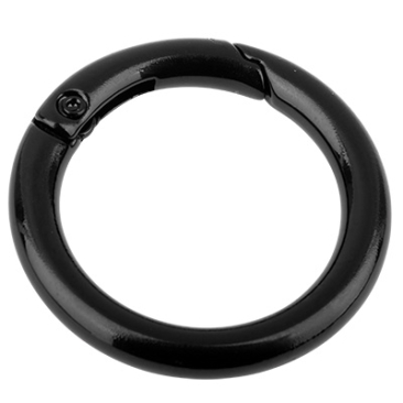 Sluiting karabijnhaak, diameter 30 mm, zwart