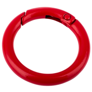 Closure carabiner, diameter 30 mm, red