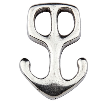 Hook clasp anchor, silver plated