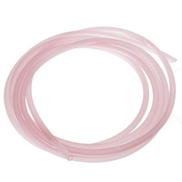 2 Meter PVC Schlauch, Durchmesser 2,5 mm, Farbe: rosa transparent