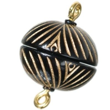 Magic Power magnetic clasp 14 mm black gold-coloured