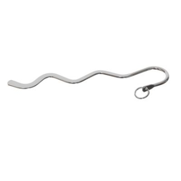 Bookmark, wavy, 84 mm, silver-plated