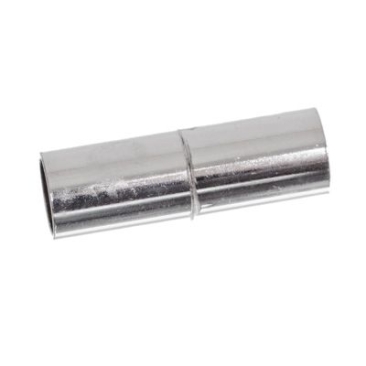 Magnetic clasp for gluing in, 6 mm, silver-plated