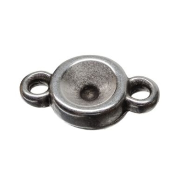 Setting for chatons SS29, two eyelets, silver-plated