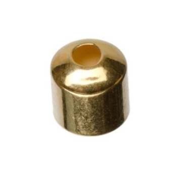 End cap without eyelet, inner diameter 3 mm, gold-plated