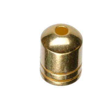 End cap without eyelet, inner diameter 5 mm, gold-plated