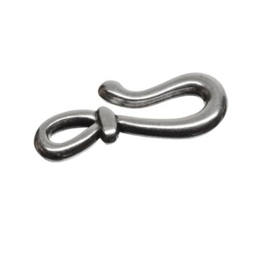 S-hook, 25.3 x 10.6 mm, silver-plated