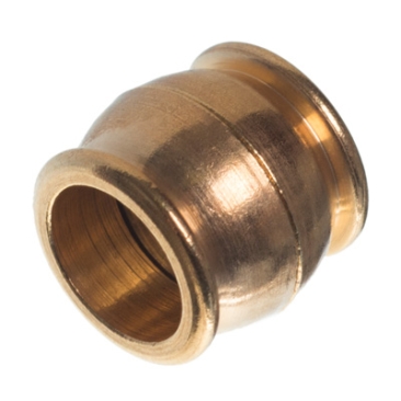 Magnetverschluss für Bänder bis 10 mm, Tonne, 14 x 15 mm, vergoldet