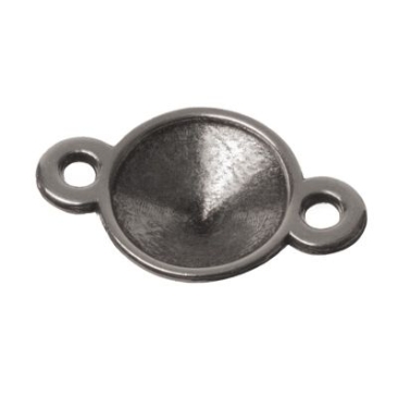 Setting for Rivoli 12 mm, two eyelets, silver-plated
