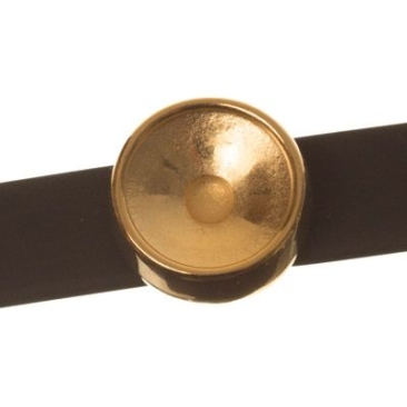 Monture Slider / Perle coulissante pour Preciosa Rivoli 12 mm, doré