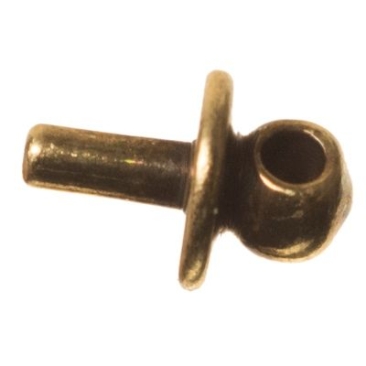 Pendant cap with eyelet for polaris beads from 1.8 mm hole, bronze-coloured