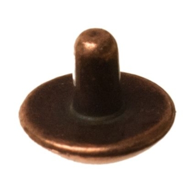 Pendant cap without eyelet for polaris beads from 1.8 mm hole, copper coloured