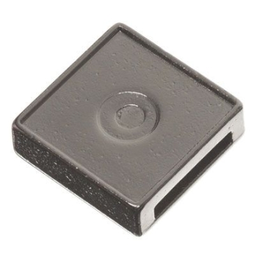 Setting for square cabochons 20 x 20 mm, silver-plated