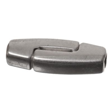 Magneetsluiting, vierkant, voor brede linten (3 x 2,0 mm), verzilverd