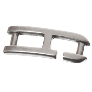 Hook fastener for wide ribbons up to 5 mm, silver-plated