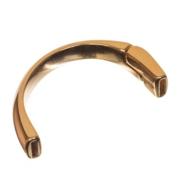 Demi-bracelet avec fermeture magnétique pour rubans plats 10 mm, doré