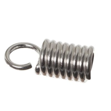 Spiral end cap inner diameter 4 mm, silver-plated