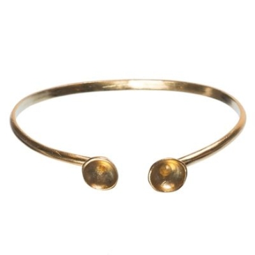 Bangle with setting for Preciosa Chatons SS39, gold-plated