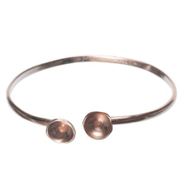 Bangle with setting for Preciosa Chatons SS39, rose gold-plated