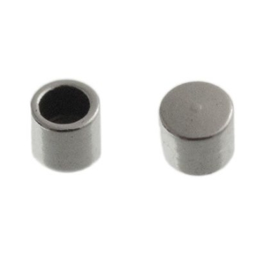 End cap without eyelet, inner diameter 1.2 mm, 2.2 x 2 mm, silver-plated