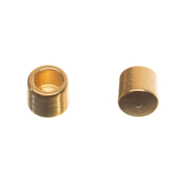 End cap without eyelet, inner diameter 1.2 mm, 2.2 x 2 mm, gold-plated