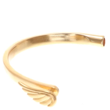 Half bracelet with angel wings for band 2 mm, gold plated