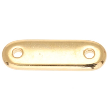 Sliding clasp for strap 1 mm, 17 x 5 mm, gold-plated