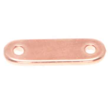 Sliding clasp for strap 1 mm, 17 x 5 mm, rose gold-plated