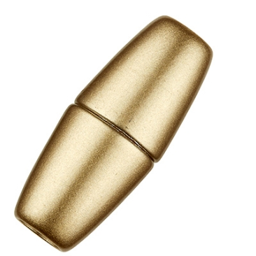 Magic Power magnetic clasp Olive 33.5 x 12.5 mm, with hole 6 mm, gold coloured matt