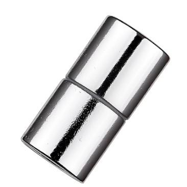 Fermoir magnétique Magic-Power cylindre 21,5 x 10,5 mm, avec perçage 8 mm, argent brillant