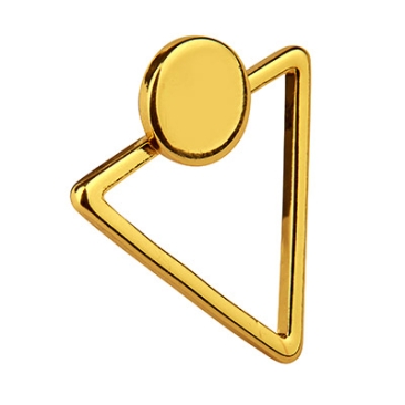 Ohrring Dreieck, 15 x 18 mm, vergoldet