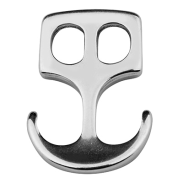 Clasp anchor, 19.5 x 29 mm, silver-plated
