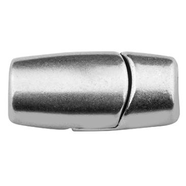 Magnetic clasp tube, for ribbons up to 4 mm diameter, silver-plated