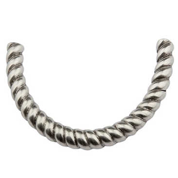 Demi-bracelet avec fermeture magnétique, pour rubans jusqu'à 4 mm de diamètre, argenté