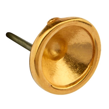 Ohrstecker mit Fassung für Steine SS29 mit Titanstecker, vergoldet
