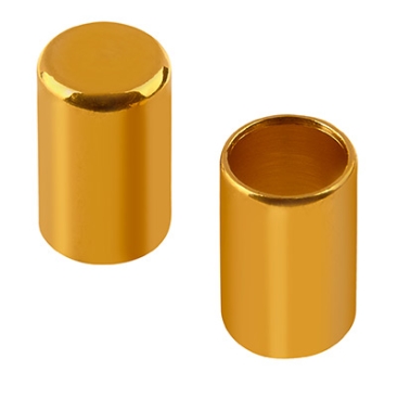 End cap without eyelet, inner diameter 4 mm, gold-plated