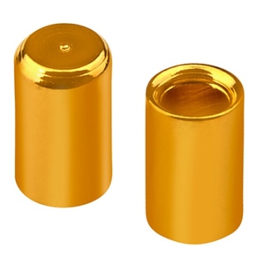 End cap without eyelet, inner diameter 2 mm, gold-plated