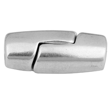 Magnetic clasp tube, inner diameter 3 mm, silver-plated