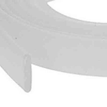 Flat PVC tape 10 x 2 mm, matt transparent, 1 m.