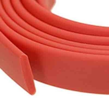 Ruban plat en PVC 10 x 2 mm, rouge, 1 m