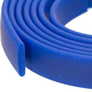 Flat PVC tape 10 x 2 mm, blue, 1 m