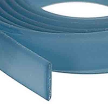 Flat PVC tape 10 x 2 mm, turquoise blue, 1 m