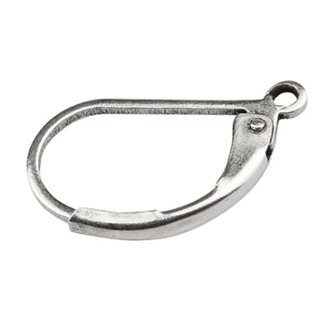 Hinged brooch with eyelet, silver-plated