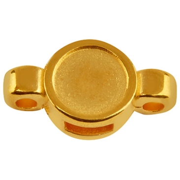 Bracelet connector with socket for flatback SS34, gold-plated