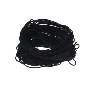Rubber cord, diameter approx. 1.0 mm, length 20 m, black