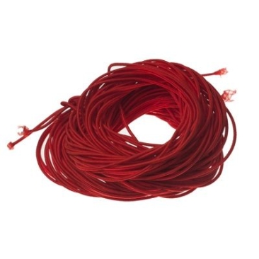 Rubber cord, diameter approx. 1.0 mm, length 20 m, red