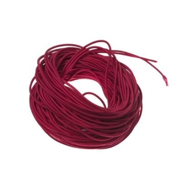 Rubber cord, diameter approx. 1.0 mm, length 20 m, raspberry