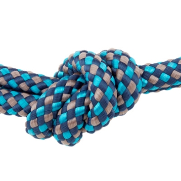 Sail rope / cord, diameter 10 mm, length 1 m, blue mix